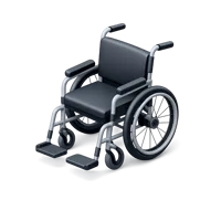 Blue Wheelchair 3D icon