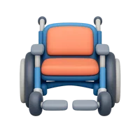 Wheelchair 3D icon