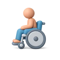 Wheelchair User 3D icon