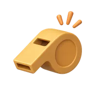 Whistle 3D icon