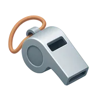 Whistle (Referee) 3D icon