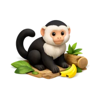 White-Faced Capuchin 3D icon