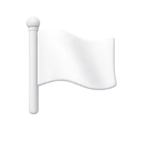White Flag 3D icon