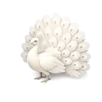 White Peacock 3D icon