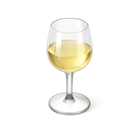 Yellow White Wine Glass 3D icon
