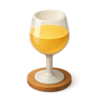 White Wine Glass 3D icon