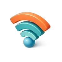 Orange Wi-Fi 3D icon