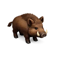 Brown Wild Boar 3D icon