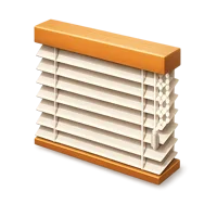 Orange Window Blinds 3D icon