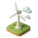 Wind Turbine 3D icon