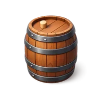 Brown Wine Barrel 3D icon