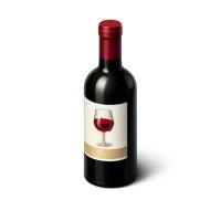 Red Wine Bottle 3D icon