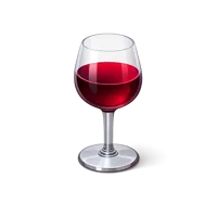 Red Wine Glass 3D icon