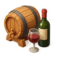 Wine Barrel 3D icon