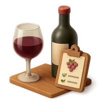 Wine tasting 3D icon