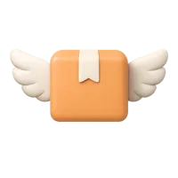 Winged Package 3D icon