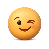 Winking Face 3D icon