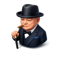 Winston Churchill 3D icon