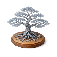 Wire Tree Sculpture 3D icon
