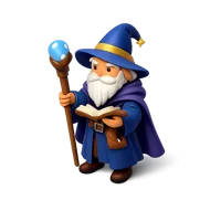 Brown Wizard 3D icon