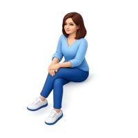 Blue Woman 3D icon
