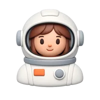 Woman Astronaut 3D icon