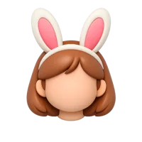 Woman Bunny Ears 3D icon