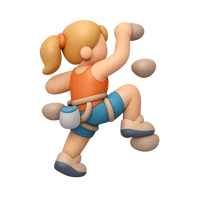 Woman Climbing 3D icon