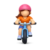 Woman Cycling 3D icon