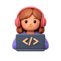 Woman Developer 3D icon