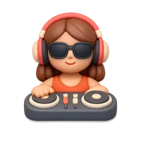 Woman DJ 3D icon