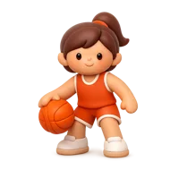 Woman Dribbling 3D icon