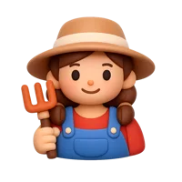 Woman Farmer 3D icon