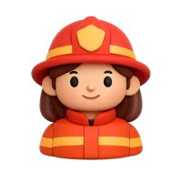 Woman Firefighter 3D icon