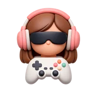 Woman Gamer 3D icon