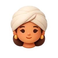 Woman in Turban 3D icon