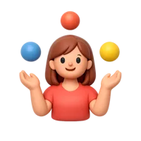 Woman Juggling 3D icon