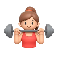 Woman Lifting Weights 3D icon