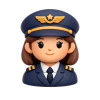 Woman Pilot 3D icon