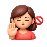 Woman Saying No 3D icon