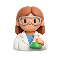 Woman Scientist 3D icon