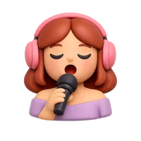 Woman Singer 3D icon