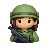Woman Soldier 3D icon