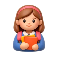 Woman Student 3D icon