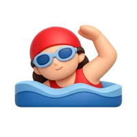 Woman Swimming 3D icon