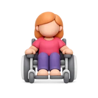 Woman Wheelchair 3D icon