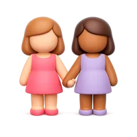 Women Holding Hands 3D icon