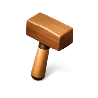 Wooden Mallet 3D icon