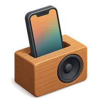 Wooden Smartphone Speaker 3D icon