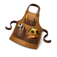 Brown Work apron 3D icon
